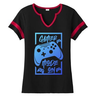 Gamer Mode On! Funny Gift Ladies Halftime Notch Neck Tee