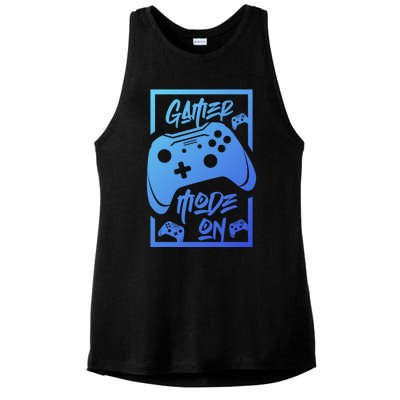 Gamer Mode On! Funny Gift Ladies PosiCharge Tri-Blend Wicking Tank