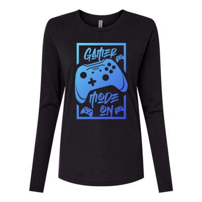 Gamer Mode On! Funny Gift Womens Cotton Relaxed Long Sleeve T-Shirt