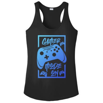 Gamer Mode On! Funny Gift Ladies PosiCharge Competitor Racerback Tank