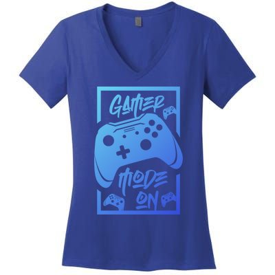 Gamer Mode On! Funny Gift Women's V-Neck T-Shirt