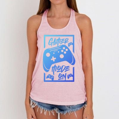 Gamer Mode On! Funny Gift Women's Knotted Racerback Tank