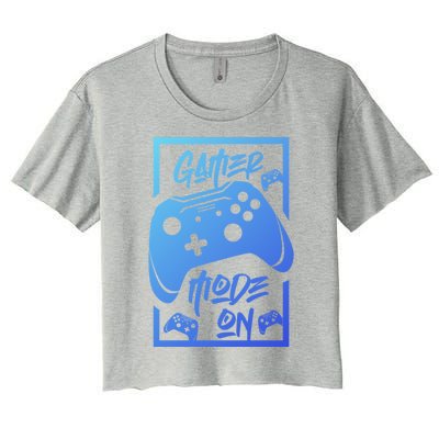 Gamer Mode On! Funny Gift Women's Crop Top Tee