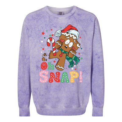 Gingerbread Man Oh Snap Christmas Funny Cookie Baking Xmas Colorblast Crewneck Sweatshirt