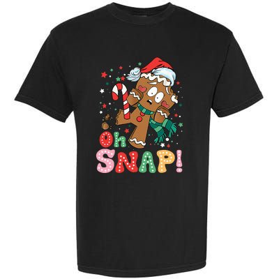 Gingerbread Man Oh Snap Christmas Funny Cookie Baking Xmas Garment-Dyed Heavyweight T-Shirt