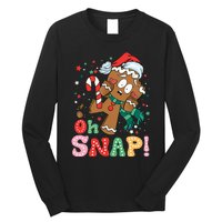 Gingerbread Man Oh Snap Christmas Funny Cookie Baking Xmas Long Sleeve Shirt