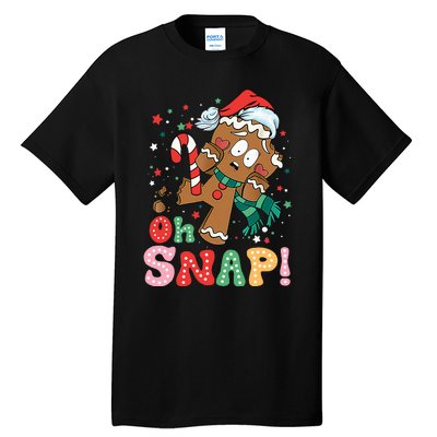 Gingerbread Man Oh Snap Christmas Funny Cookie Baking Xmas Tall T-Shirt