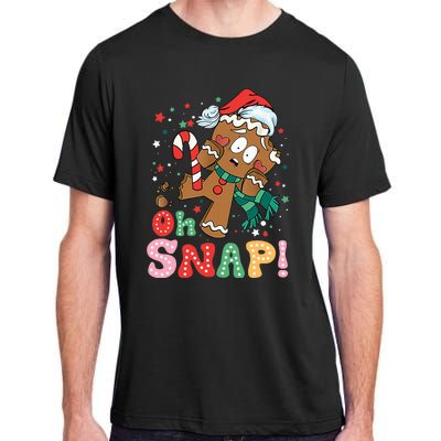 Gingerbread Man Oh Snap Christmas Funny Cookie Baking Xmas Adult ChromaSoft Performance T-Shirt