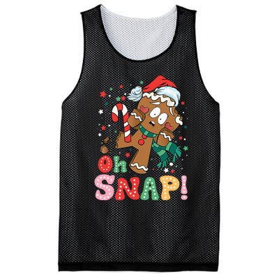 Gingerbread Man Oh Snap Christmas Funny Cookie Baking Xmas Mesh Reversible Basketball Jersey Tank