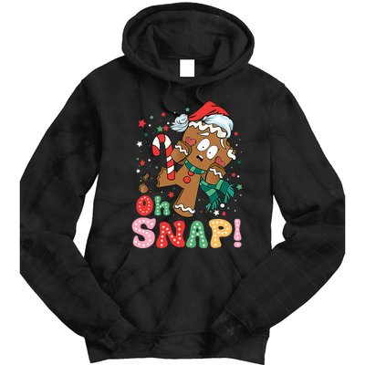 Gingerbread Man Oh Snap Christmas Funny Cookie Baking Xmas Tie Dye Hoodie