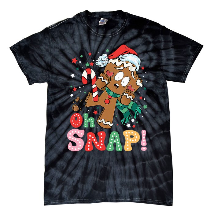 Gingerbread Man Oh Snap Christmas Funny Cookie Baking Xmas Tie-Dye T-Shirt