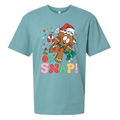 Gingerbread Man Oh Snap Christmas Funny Cookie Baking Xmas Sueded Cloud Jersey T-Shirt