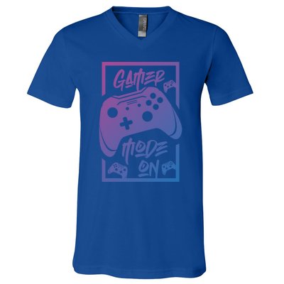 Gamer Mode On! Funny Gift V-Neck T-Shirt