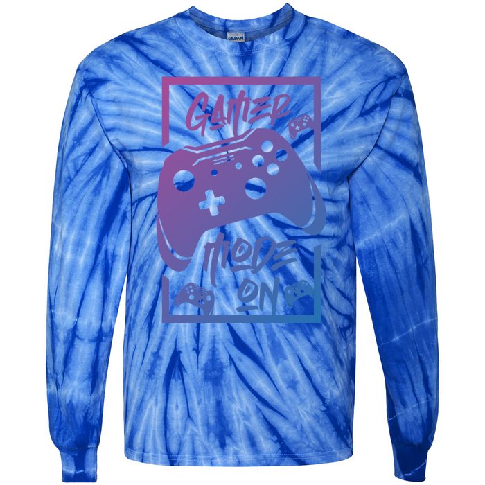 Gamer Mode On! Funny Gift Tie-Dye Long Sleeve Shirt