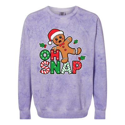 Gingerbread Man Oh Snap Christmas Funny Cookie Baking Colorblast Crewneck Sweatshirt