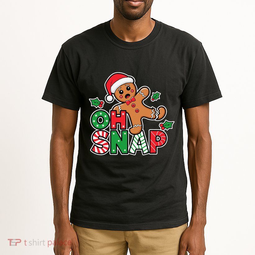 Gingerbread Man Oh Snap Christmas Funny Cookie Baking Tall T-Shirt