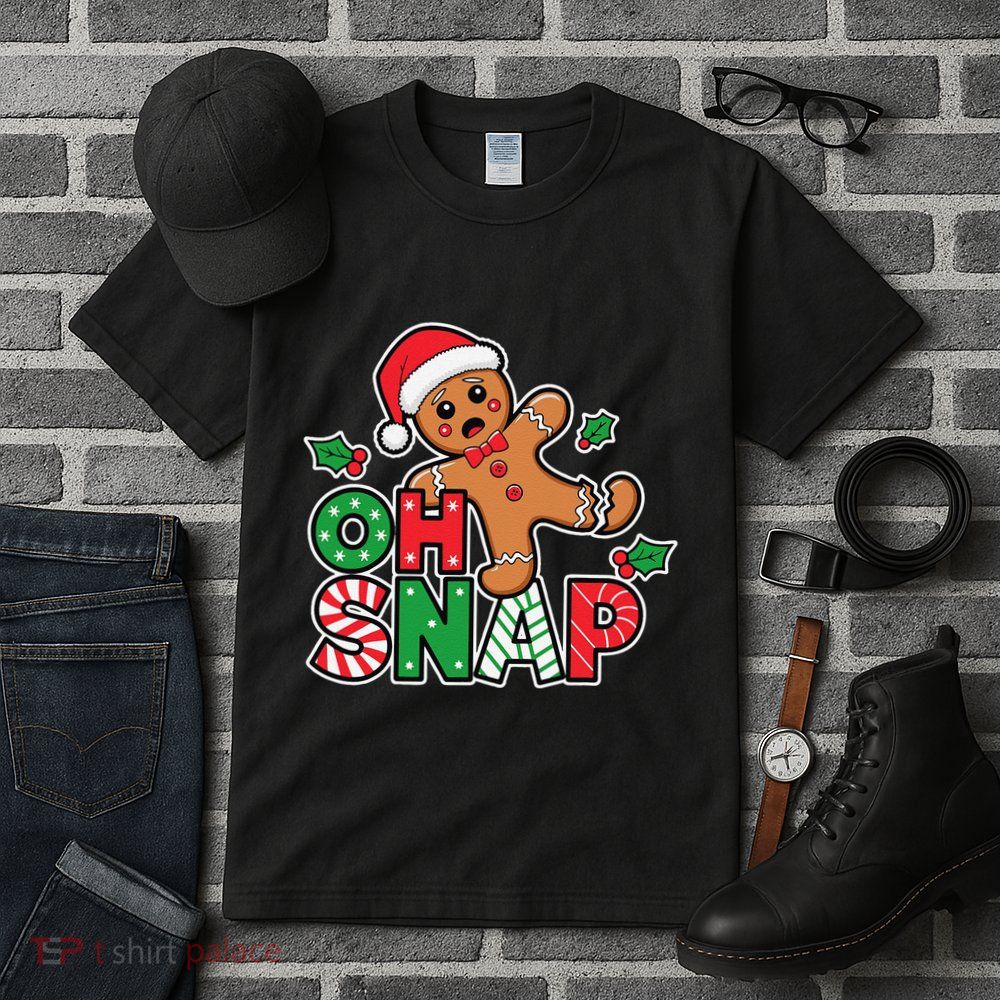 Gingerbread Man Oh Snap Christmas Funny Cookie Baking Tall T-Shirt