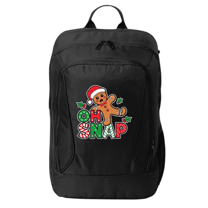 Gingerbread Man Oh Snap Christmas Funny Cookie Baking City Backpack