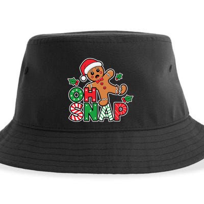 Gingerbread Man Oh Snap Christmas Funny Cookie Baking Sustainable Bucket Hat