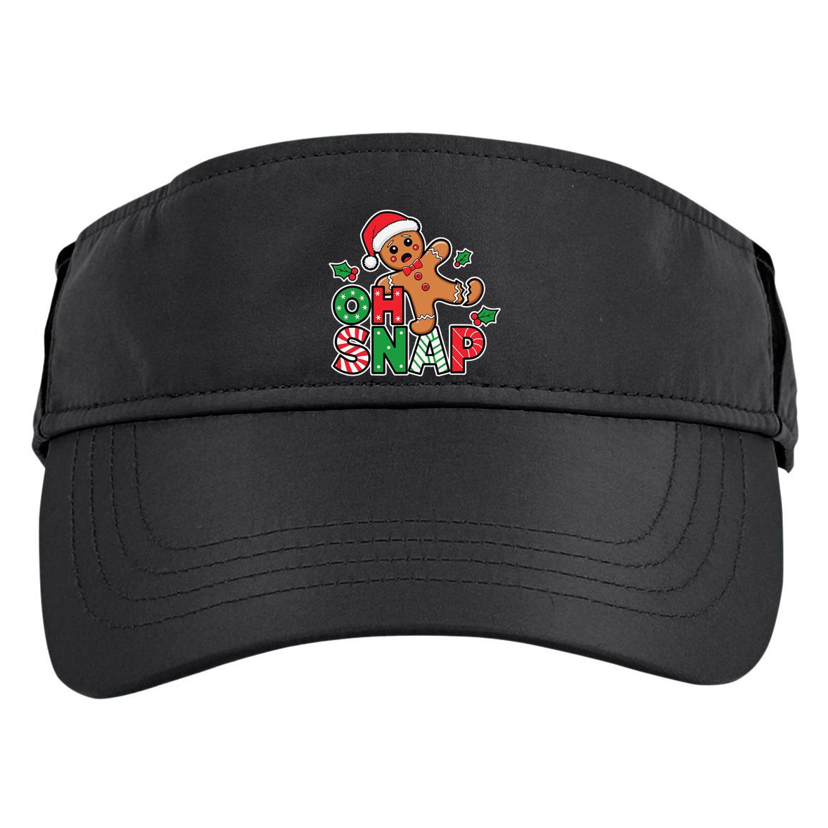 Gingerbread Man Oh Snap Christmas Funny Cookie Baking Adult Drive Performance Visor