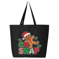 Gingerbread Man Oh Snap Christmas Funny Cookie Baking 25L Jumbo Tote