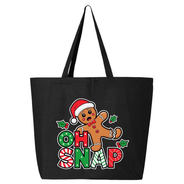 Gingerbread Man Oh Snap Christmas Funny Cookie Baking 25L Jumbo Tote