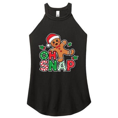 Gingerbread Man Oh Snap Christmas Funny Cookie Baking Women's Perfect Tri Rocker Tank