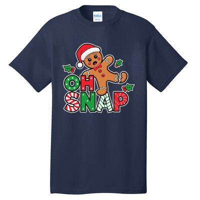 Gingerbread Man Oh Snap Christmas Funny Cookie Baking Tall T-Shirt