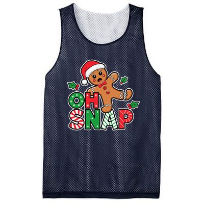 Gingerbread Man Oh Snap Christmas Funny Cookie Baking Mesh Reversible Basketball Jersey Tank