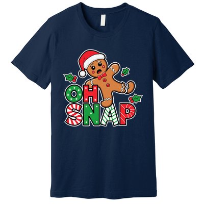 Gingerbread Man Oh Snap Christmas Funny Cookie Baking Premium T-Shirt