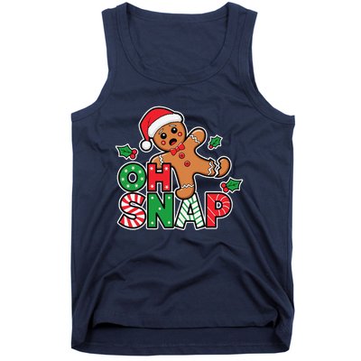 Gingerbread Man Oh Snap Christmas Funny Cookie Baking Tank Top