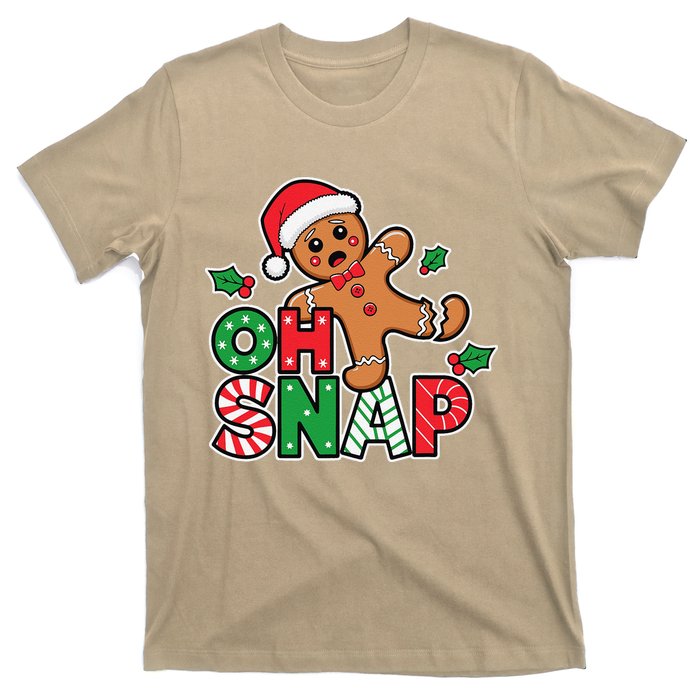 Gingerbread Man Oh Snap Christmas Funny Cookie Baking T-Shirt