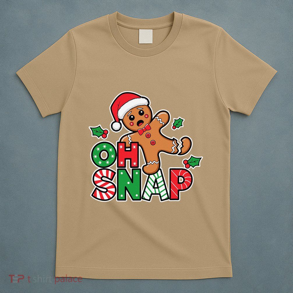 Gingerbread Man Oh Snap Christmas Funny Cookie Baking T-Shirt