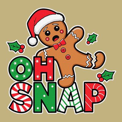 Gingerbread Man Oh Snap Christmas Funny Cookie Baking T-Shirt