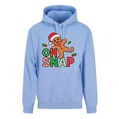 Gingerbread Man Oh Snap Christmas Funny Cookie Baking Unisex Surf Hoodie