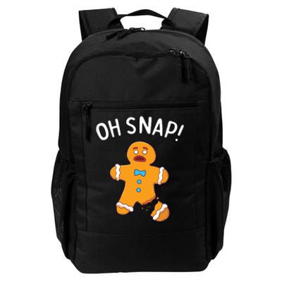 Gingerbread Man Oh Snap Christmas Funny Cookie Baking Gift Short Sleeve Daily Commute Backpack