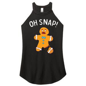 Gingerbread Man Oh Snap Christmas Funny Cookie Baking Gift Short Sleeve Women's Perfect Tri Rocker Tank