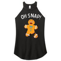 Gingerbread Man Oh Snap Christmas Funny Cookie Baking Gift Short Sleeve Women’s Perfect Tri Rocker Tank