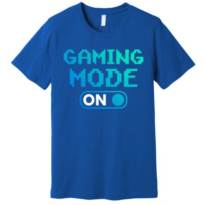 Gaming Mode On Gamers Pixelated Quote Cute Gift Premium T-Shirt