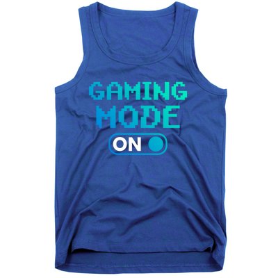 Gaming Mode On Gamers Pixelated Quote Cute Gift Tank Top