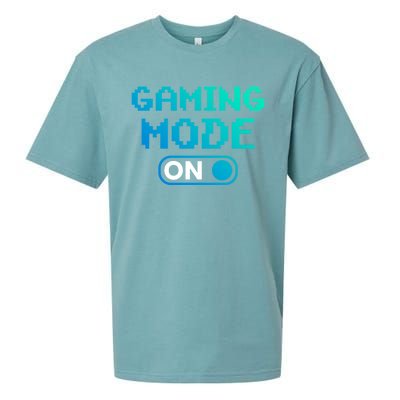 Gaming Mode On Gamers Pixelated Quote Cute Gift Sueded Cloud Jersey T-Shirt