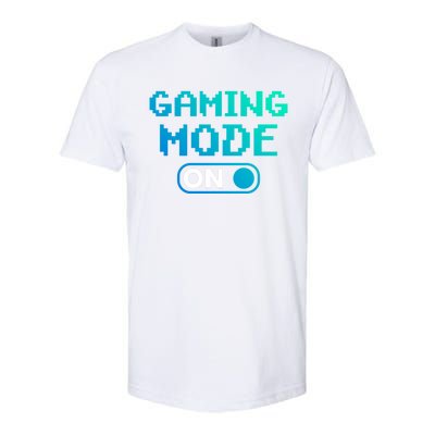 Gaming Mode On Gamers Pixelated Quote Cute Gift Softstyle CVC T-Shirt