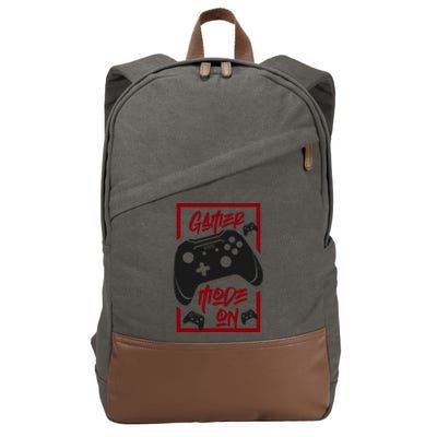 Gamer Mode On! Cool Gift Cotton Canvas Backpack