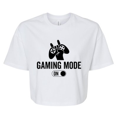 Gaming Mode On Video Game Gaming Funny Gift Bella+Canvas Jersey Crop Tee