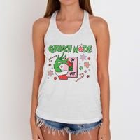 Grin Mode On Whoville University Christmas Women's Knotted Racerback Tank