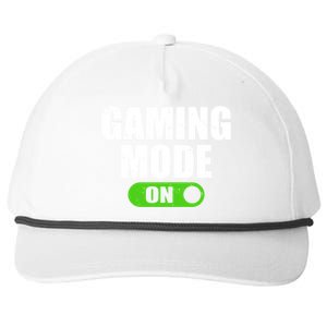 Gaming Mode On Game Lover Gift Snapback Five-Panel Rope Hat