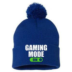 Gaming Mode On Game Lover Gift Pom Pom 12in Knit Beanie