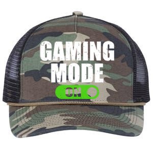 Gaming Mode On Game Lover Gift Retro Rope Trucker Hat Cap