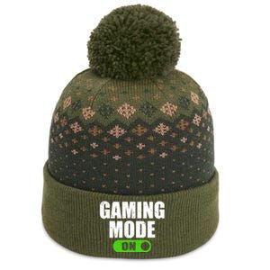 Gaming Mode On Game Lover Gift The Baniff Cuffed Pom Beanie