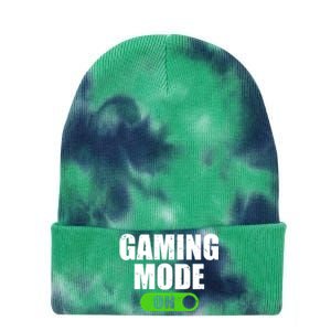 Gaming Mode On Game Lover Gift Tie Dye 12in Knit Beanie